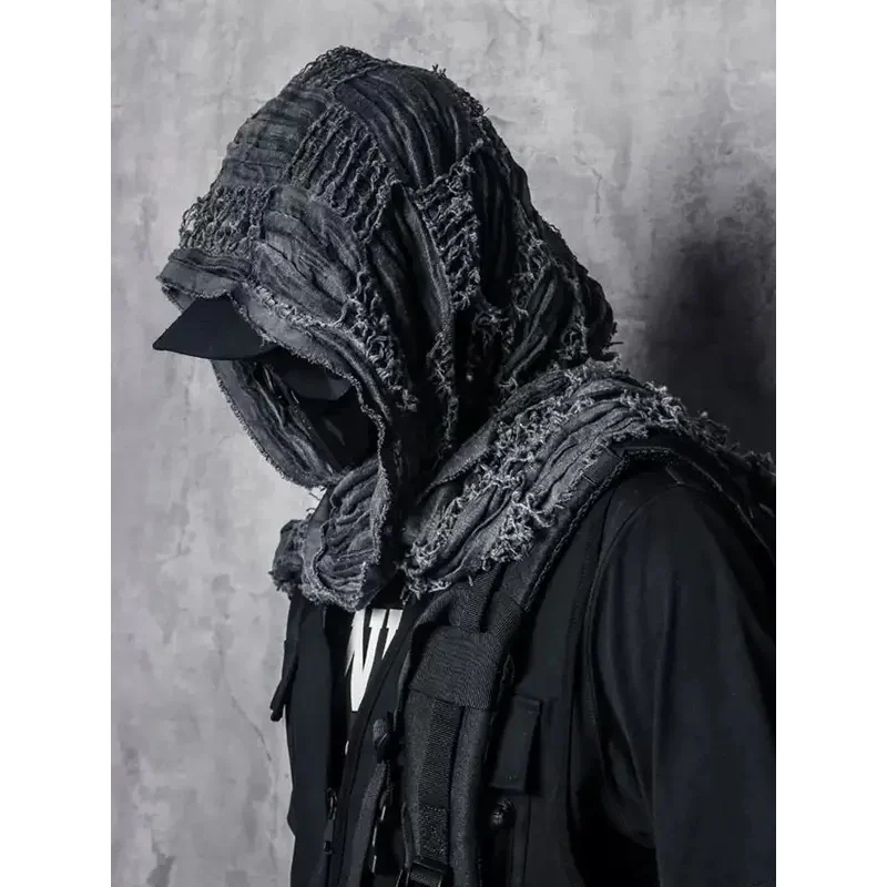 Bufanda táctica al aire libre hombres mujeres lavado Vintage agujero bufandas casuales Camping caza ciclismo - imagen 3