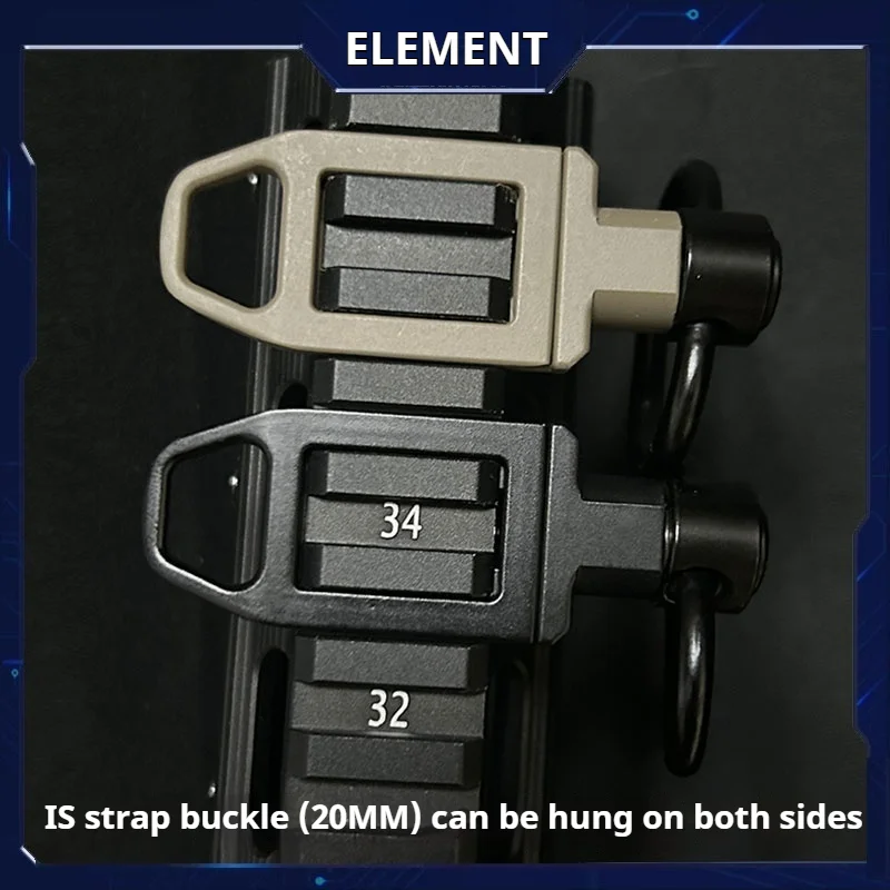 Hebilla Element QD, hebilla de correa de liberación rápida, abrazadera de base de riel de 20mm, accesorios de metal, hebilla de correa de doble cara DD IS - imagen 2