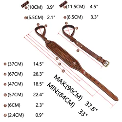 Tourbon Bandolera rifle cuero – Correa táctica regulable vintage