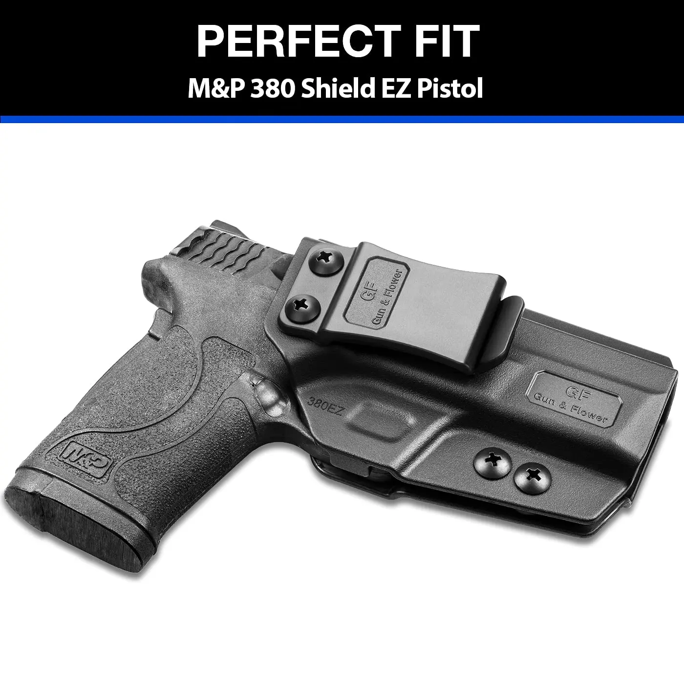 Sólo para funda S&W M&P Shield 380 EZ, funda para cintura interna, transporte oculto, cantimiento y retención ajustables, mano derecha - imagen 3
