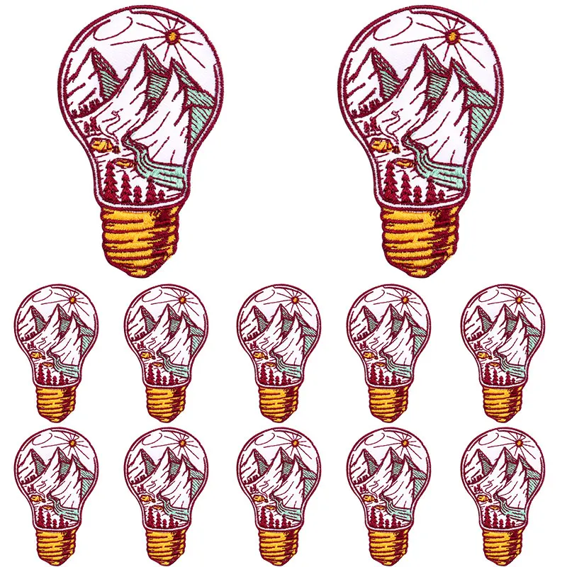 Parches bordados de mariposa para planchar en la ropa, parches de aventura de montaña, para viajes al aire libre, pegatina para ropa, 10 unids/lote - imagen 4