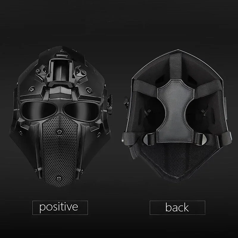 ERQYGRA-mascarilla táctica de cara completa, protector de Paintball, Cosplay, equipo de Airsoft, caza, juego de guerra, accesorios de tiro al aire libre - imagen 4