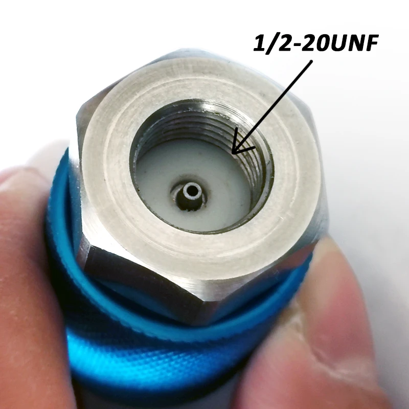 Adaptador de carga de repuesto de CO2 a cartucho desechable para cartucho de revista, cilindro de sodastream, recipiente de Gas 3/8-24UNF 1/2-20UNF - imagen 4