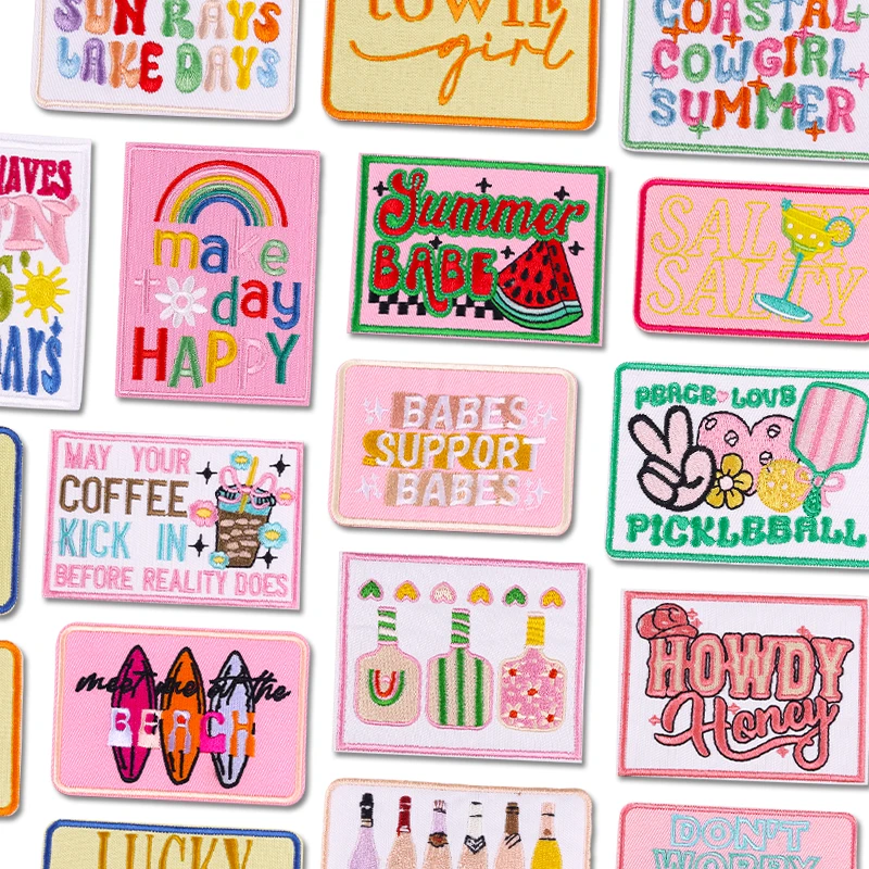 Parche de letras personalizado DIY, parches bordados de vaquera y vaquero, parches para planchar para ropa, parches de dibujos animados, chaquetas, insignias para coser - imagen 2