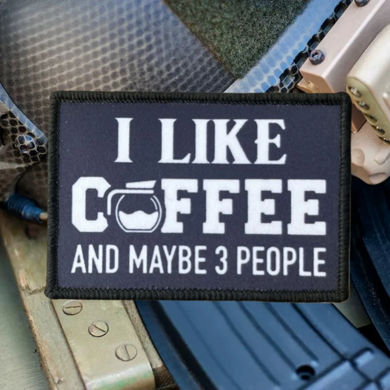 Parche táctico velcro I LIKE COFFEE para airsoft y outdoor - imagen 4