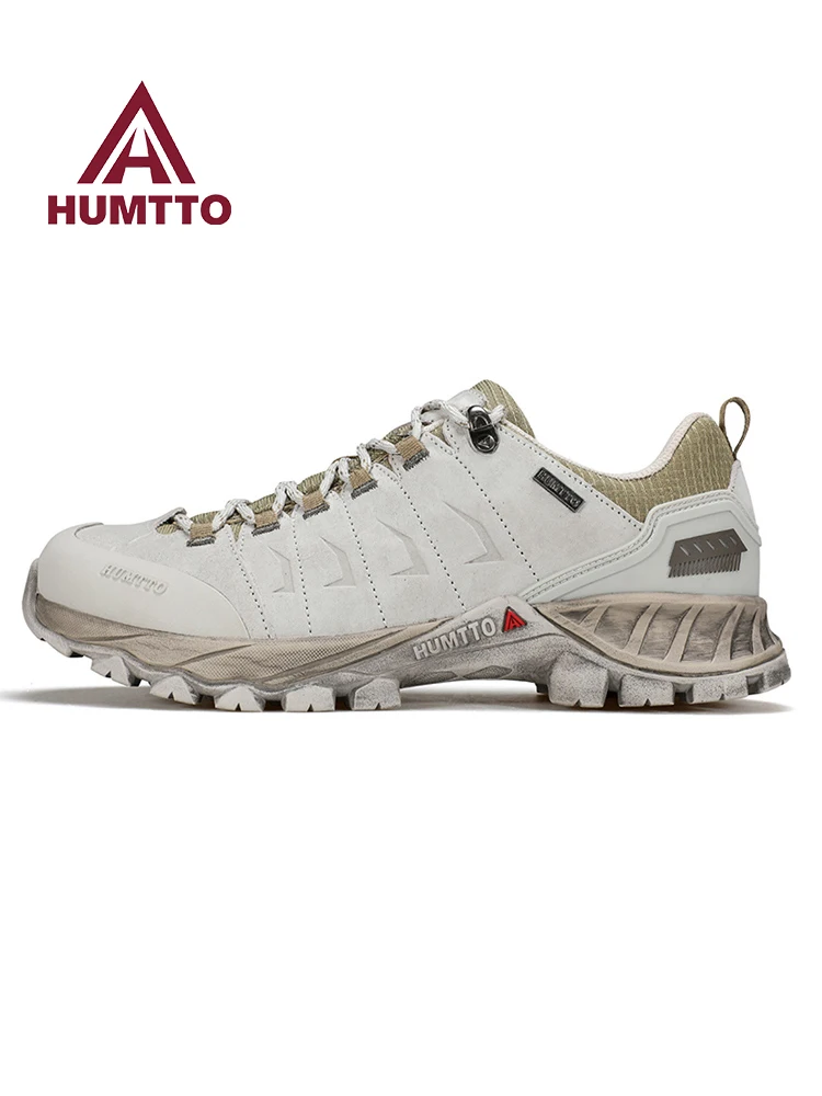 HUMTTO zapatos de senderismo de piel de vaca para hombre, zapatillas impermeables de invierno para mujer, botas de caza, zapatillas deportivas transpirables para trabajo, zapatos de trekking en el tobillo - imagen 4