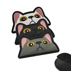 Parche reflectante gatos – Insignia adhesiva táctica para chaleco o mochila