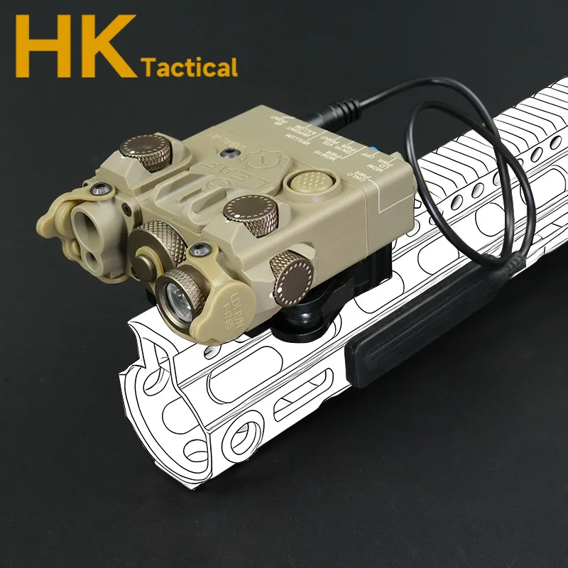 Arma láser táctica PEQ Dbal A2, equipo de puntería láser rojo o verde, compatible con riel de 20mm, accesorios de caza Airsoft para exteriores - imagen 3