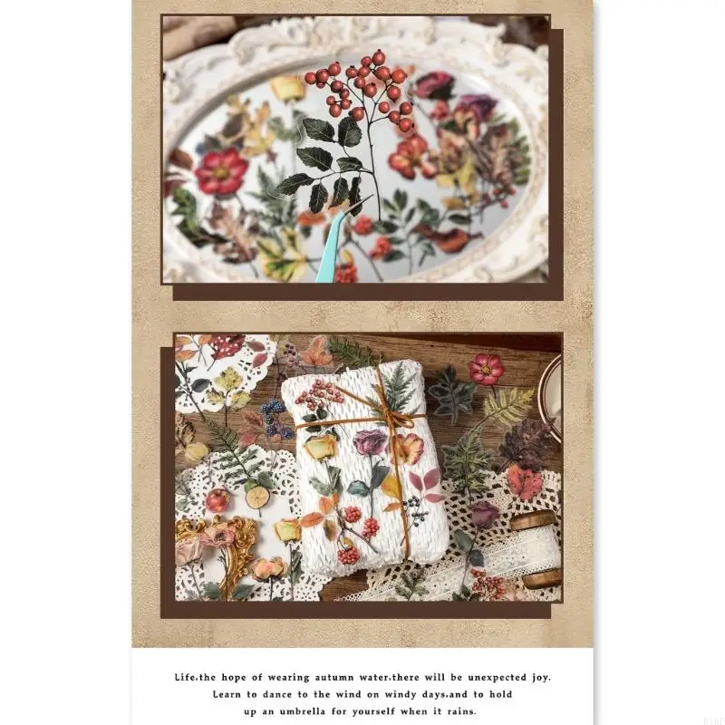 Pegatina decorativa flores planta Pegatina álbumes recortes para planadores laptops portada del teléfono - imagen 5