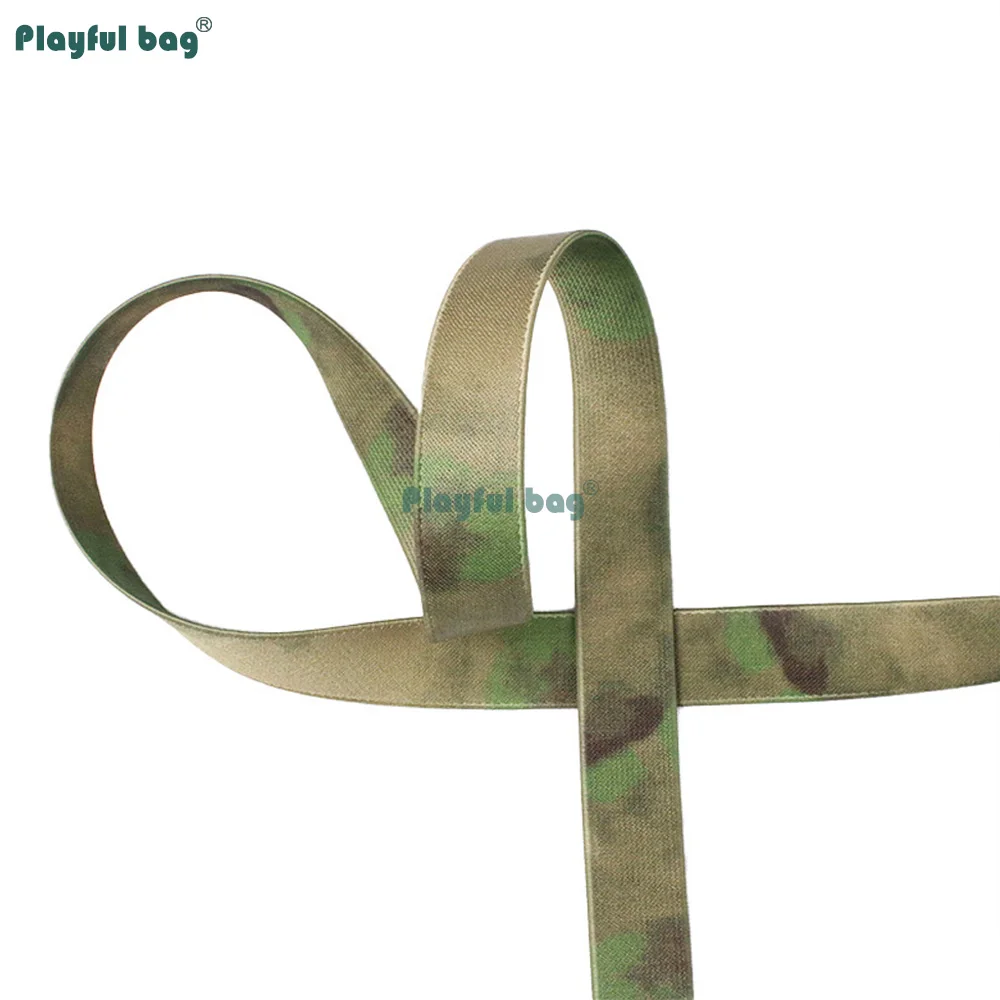 Correas de camuflaje de ruínas de la selva rusa A-TACS FG de 5 metros, correas elásticas de poliéster de doble cara para equipos y equipos tácticos NA104 - imagen 4