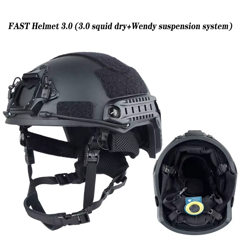 Casco táctico balístico ACH de corte alto, casco balístico de alta calidad de Kevlar, casco balístico con almohadilla de suspensión NIJ IIIA FAST Wendy - imagen 3