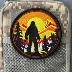Parche táctico Bigfoot bordado militar con velcro gancho y bucle