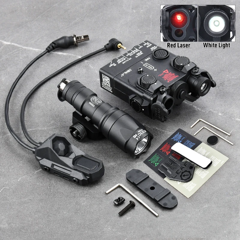 WADSN DBAL A2 linterna táctica láser rojo verde M300 M600 SF Surefir Scout Light AXON interruptor de enchufe Dual equipo de caza Airsoft - imagen 2