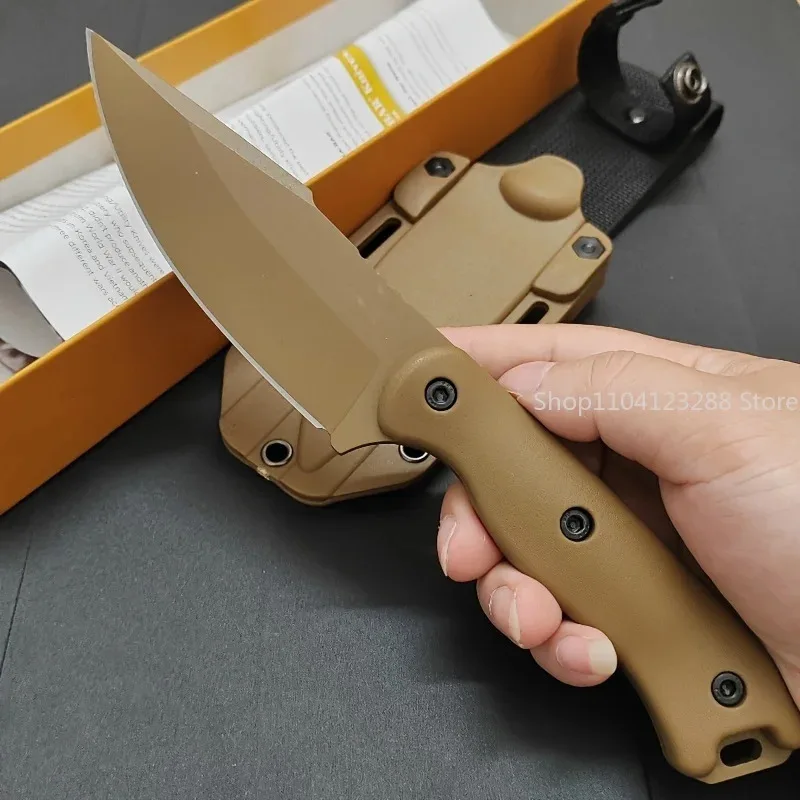 Cuchillo recto BK18, hoja D2, mango de fibra corrugada de nailon, cuchillo de alta dureza, cuchillo portátil para la naturaleza, cuchillo recto para exteriores - imagen 2