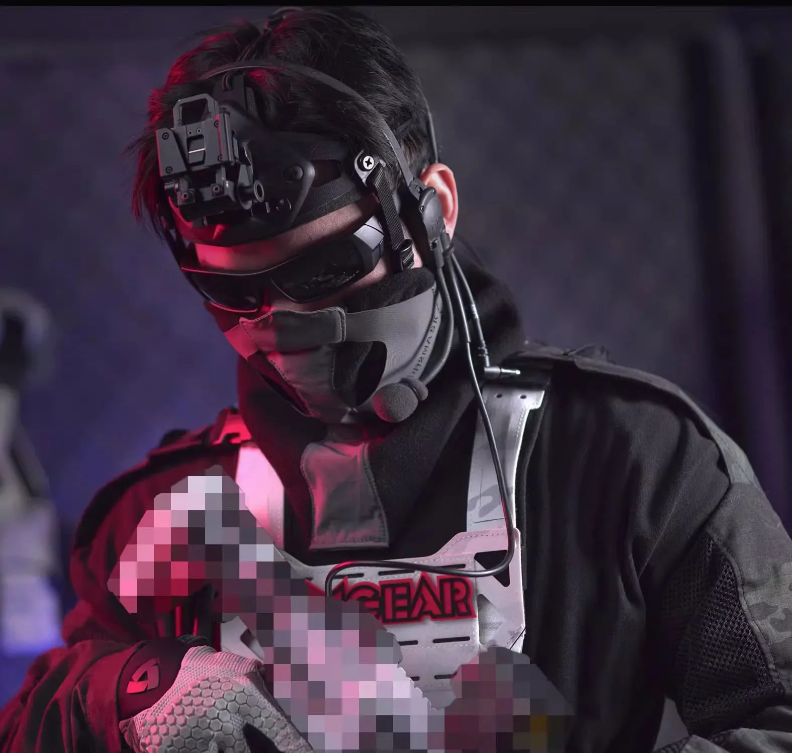 DMgear-gafas de visión nocturna, marco de cámara, soporte de montaje para casco, accesorio para juego de guerra, aventuras al aire libre, entrenamiento CS - imagen 3