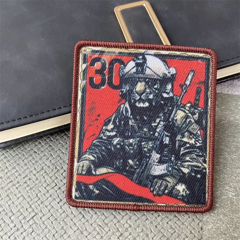 Parche de impresión de tácticas de tigre, equipo militar de soldado Animal, brazalete con gancho y bucle, mochila para exteriores, accesorios para sombreros, pegatinas - imagen 3