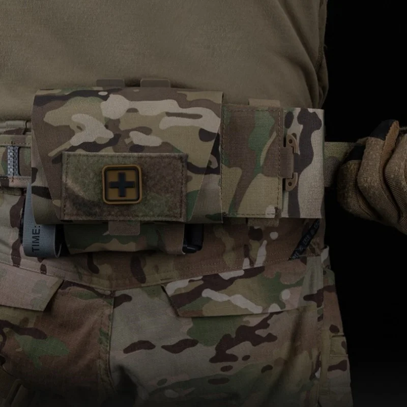 Pequeño botiquín de primeros auxilios de camuflaje ligero y rápido V2 MOLLE Kit de expansión de equipo de desmontaje rápido y mango de extracción rápida - imagen 3