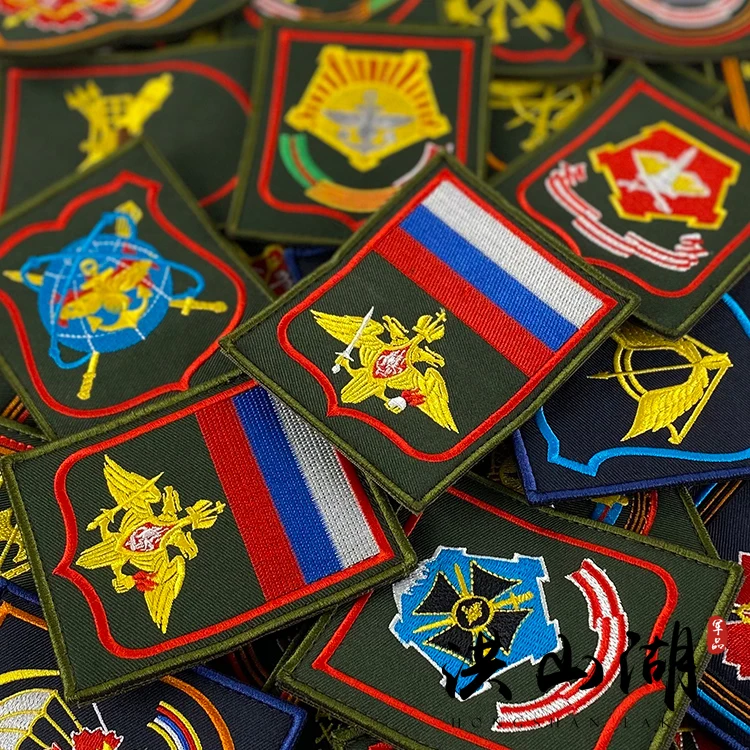 Brazalete ruso, insignia colorida para hombro con gancho y bucle, insignia de identificación, insignia bordada, decoración de ropa táctica - imagen 3