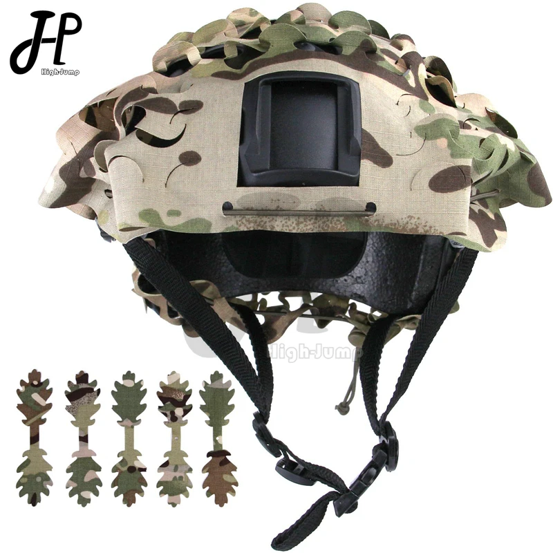 FAST-cubierta de malla transpirable para casco de Paintball, cubierta de tela de camuflaje para Airsoft CS Gear, 3D - imagen 3