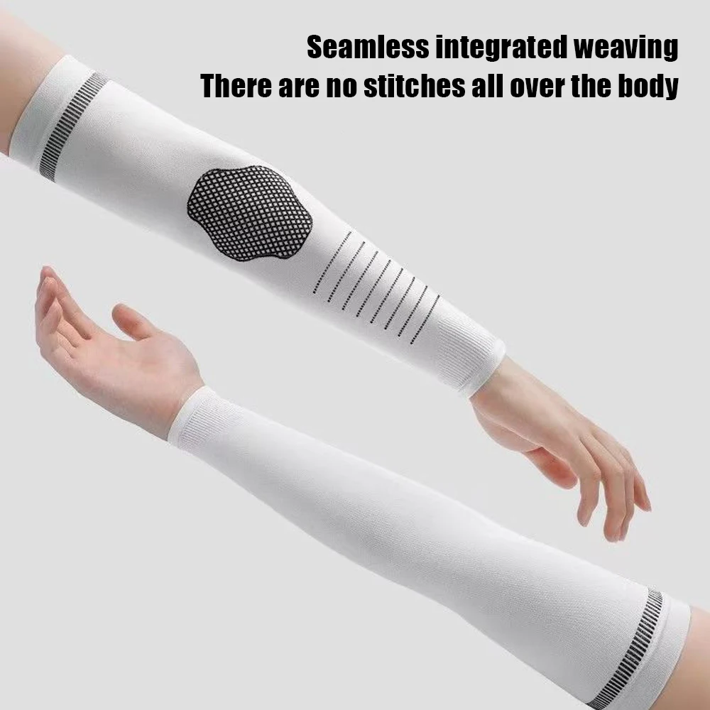 1 par de mangas de sol UV de verano, Protector de brazo de manga larga, funda deportiva de mangas de seda helada para pesca al aire libre/conducción/funda para brazo de ciclismo - imagen 5