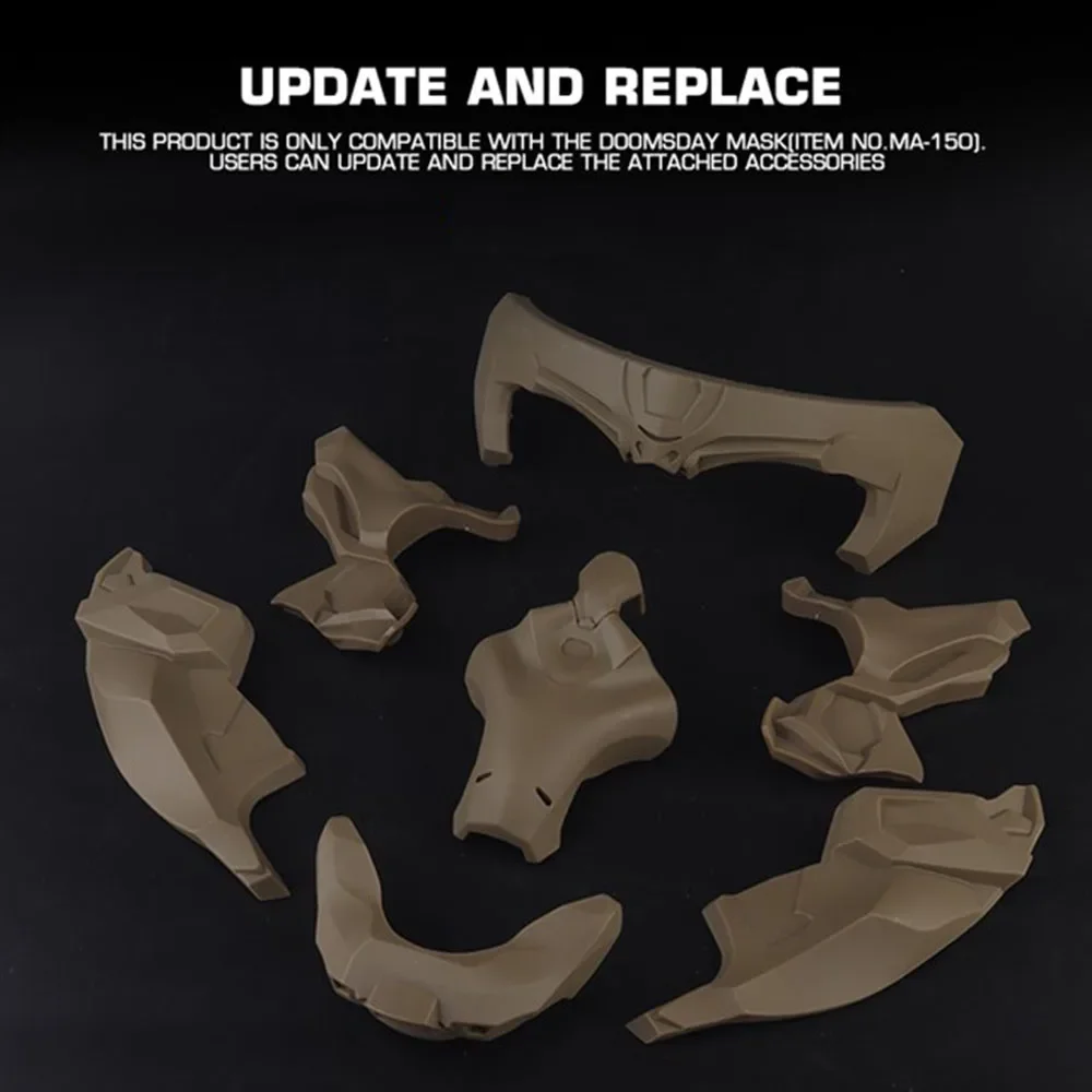 MA-150 accesorios de máscara Doomsday tipo amanecer Paintball juegos tácticos CS al aire libre decoración protectora de Halloween - imagen 4