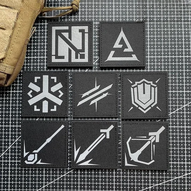 Parches tácticos reflectantes para ocupación de trabajadores de Arknights, brazalete, guardia pionera, gancho y bucle, insignia de moral, pegatina decorativa para mochila