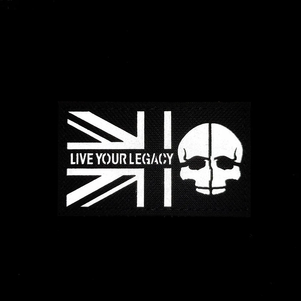 IR reflectante tela Union Jack moral insignia mochila bandera brazalete parches para ropa - imagen 5