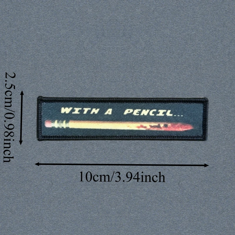 Bring A Pen-parche con estampado de lápiz de sangre para chaleco, insignia de moral con gancho y bucle, pegatinas decorativas para mochila, parches para brazalete para ropa - imagen 3