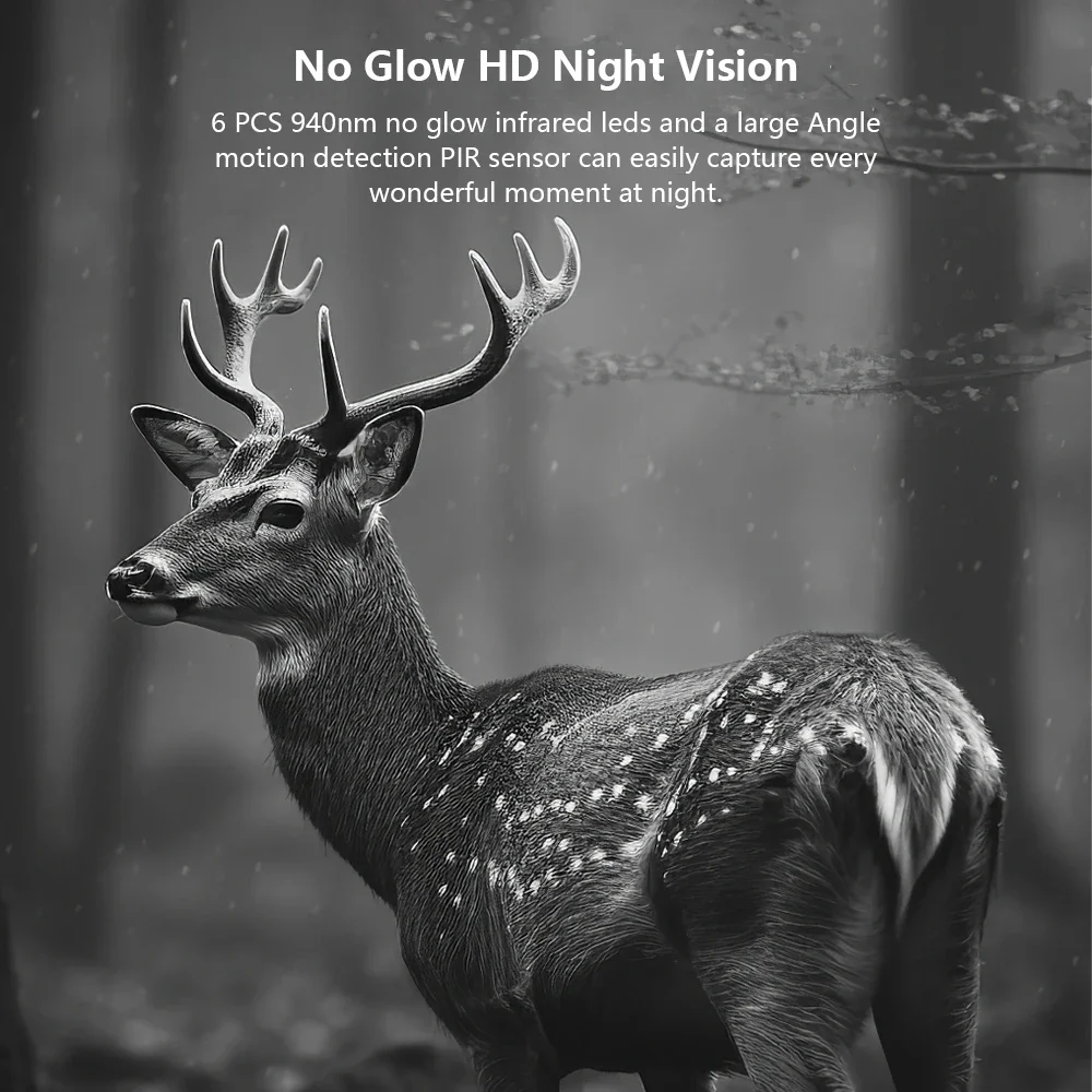 Cámara Solar de rastreo para caza y vida silvestre, 4MP, 5W, con batería de 7800mAh, enchufe europeo/estadounidense, resistente al agua, 4G, 940nm, dispositivo de visión nocturna IR - imagen 5