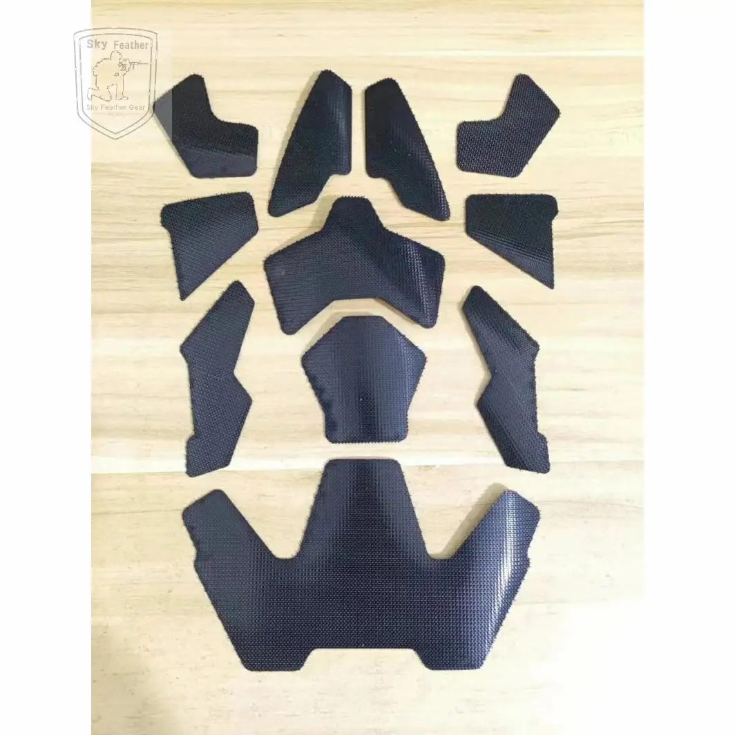 Casco táctico con gancho y bucle, pegatina facial de modelado 500D, tejido SF, bricolaje, nuevo - imagen 3