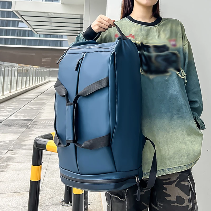 Bolsa de gimnasio, bolsas de lona para Yoga y Fitness, mochila deportiva con paquete de zapatos, mochila para acampar al aire libre, senderismo, equipaje de viaje, bolso de natación - imagen 4