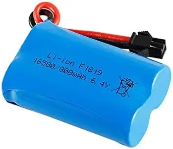 Batería de litio recargable para coche de control remoto, enchufe de SM-2P de 6,4 v, 800mAh, 20C, 16500, para Wltoys 18628, 18629, 18428, 18429, 1/18 - imagen 5