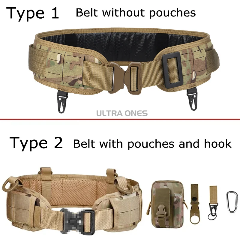 Cinturón táctico acolchado Airsoft CS combate Molle Airsoft cinturones deber Paintball cinturón de cintura juego de guerra accesorios de caza - imagen 4