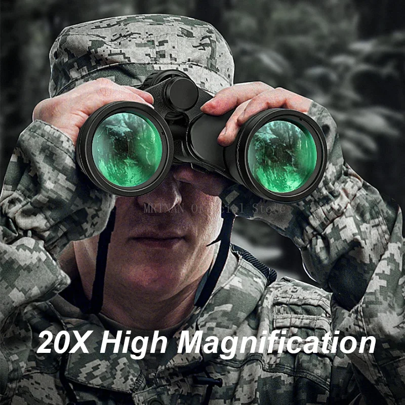 50000M 20X50 Zoom HD BAK4-Prism potentes binoculares telescopio profesional de largo alcance para viajes de Camping al aire libre - imagen 4