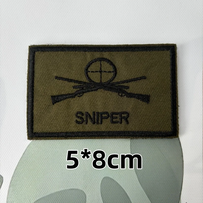 Parches tácticos de moral SNIPER, insignia de moral de alcance de francotirador militar PSO Dragonov, gancho y bucle del ejército, apliques de combate, pegatinas para mochila - imagen 3