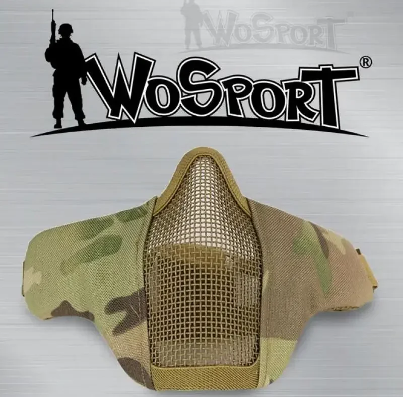 Protector facial táctico al aire libre deporte Cs protector facial de malla de acero transpirable tiro al aire libre caza Paintball - imagen 4