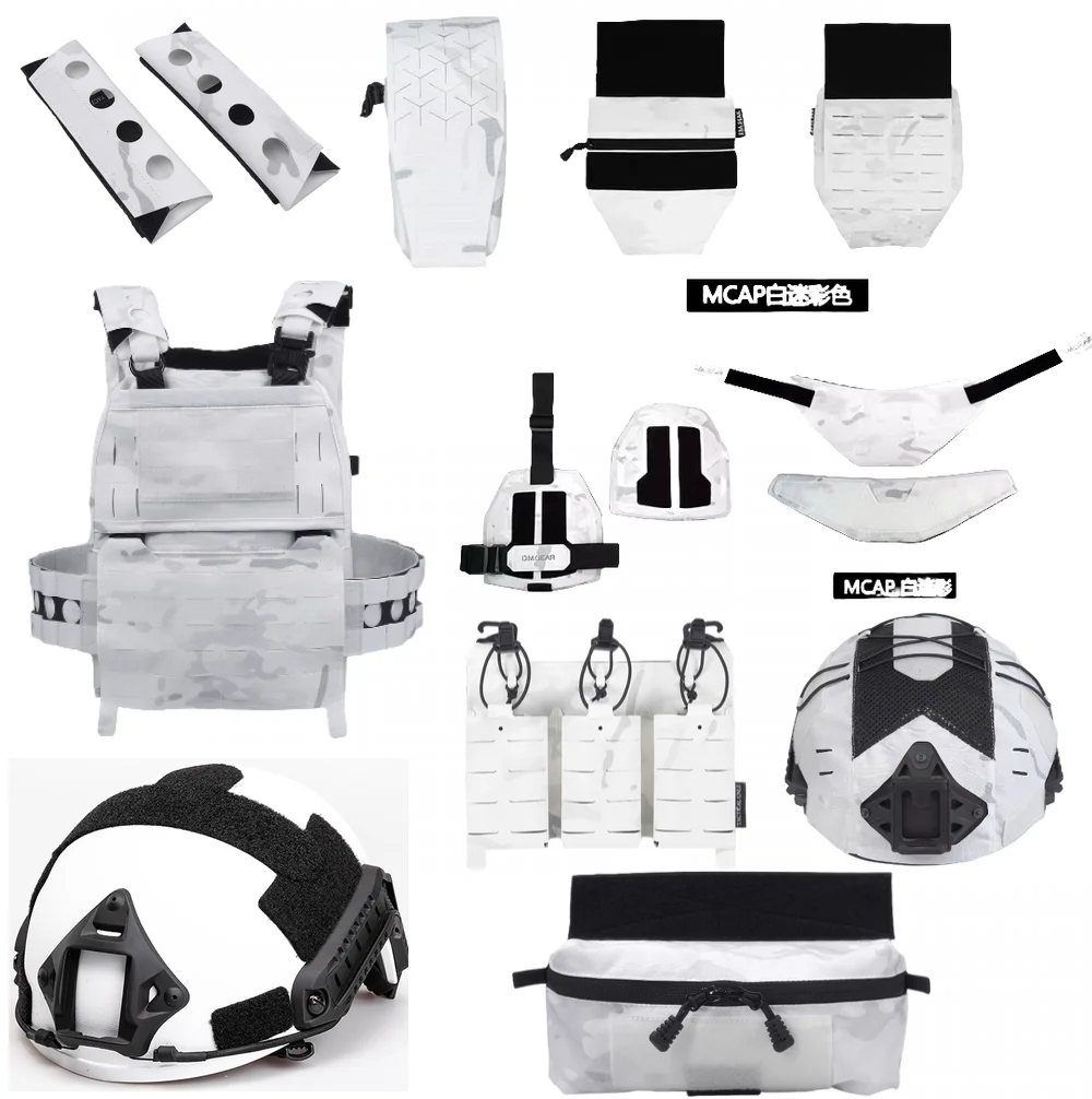 MCAP Snow Camo Equipo táctico Conjunto FCPC V5 Chaleco y varios kits Bolsas y equipamiento de caza, cascos, herramientas