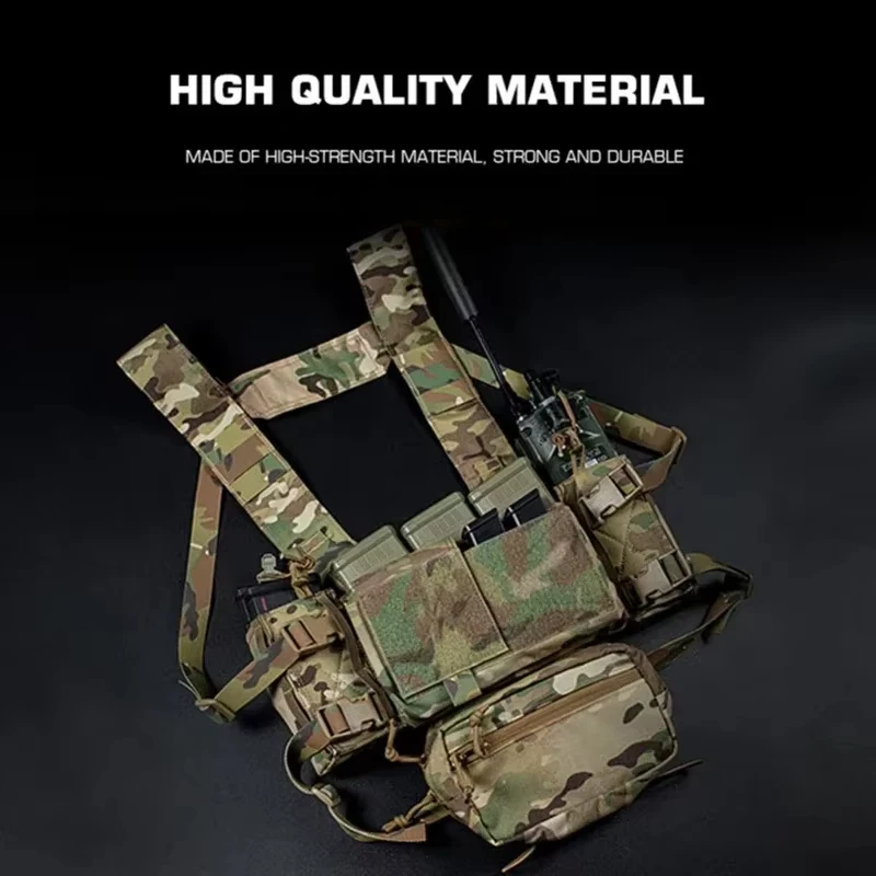 ERQYGRA caza táctica MK4 aparejo de pecho chaleco bolsas para revistas equipo Airsoft tiro Molle CS juego de guerra accesorios de Paintball - imagen 4