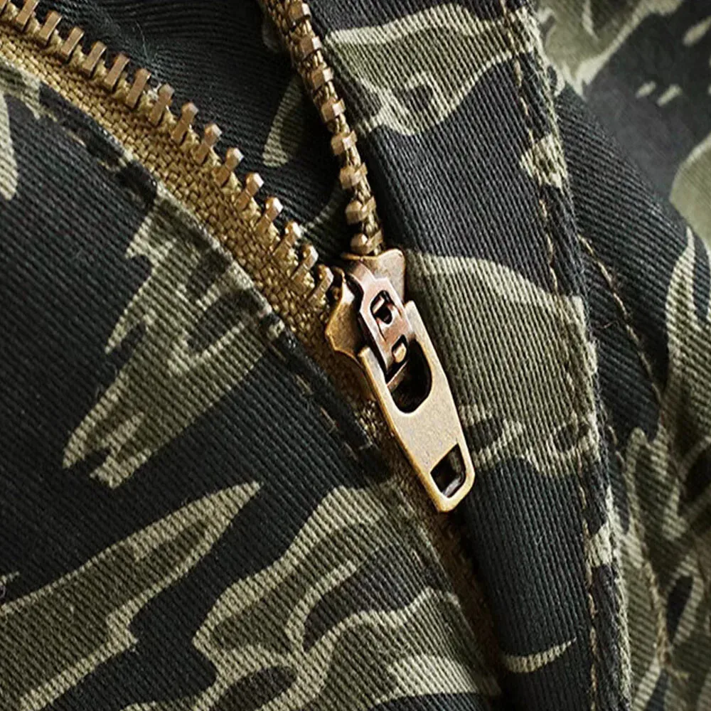 Pantalones cortos de camuflaje de tigre de la Segunda Guerra Mundial, pantalones cortos americanos TCU para exteriores, uniforme de entrenamiento Retro de la Segunda Guerra Mundial de EE. UU., pantalones para correr de verano - imagen 5