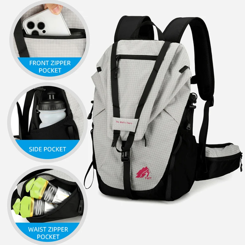 Mochila para acampar, mochila grande de almacenamiento deportivo, escalada al aire libre, senderismo, bolso de hombro para hombres, viaje, senderismo, montañismo - imagen 5