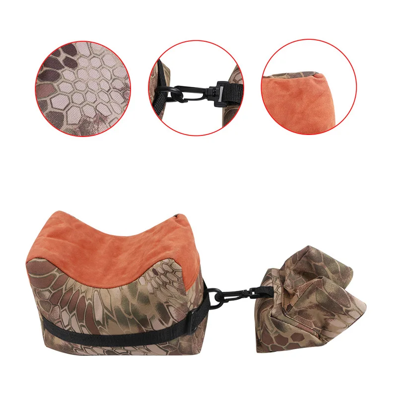 Bolsa de tiro para francotirador, soporte frontal y trasero para Rifle, banco de arena sin relleno, tachuelas para exteriores, soporte para Rifle de caza - imagen 2