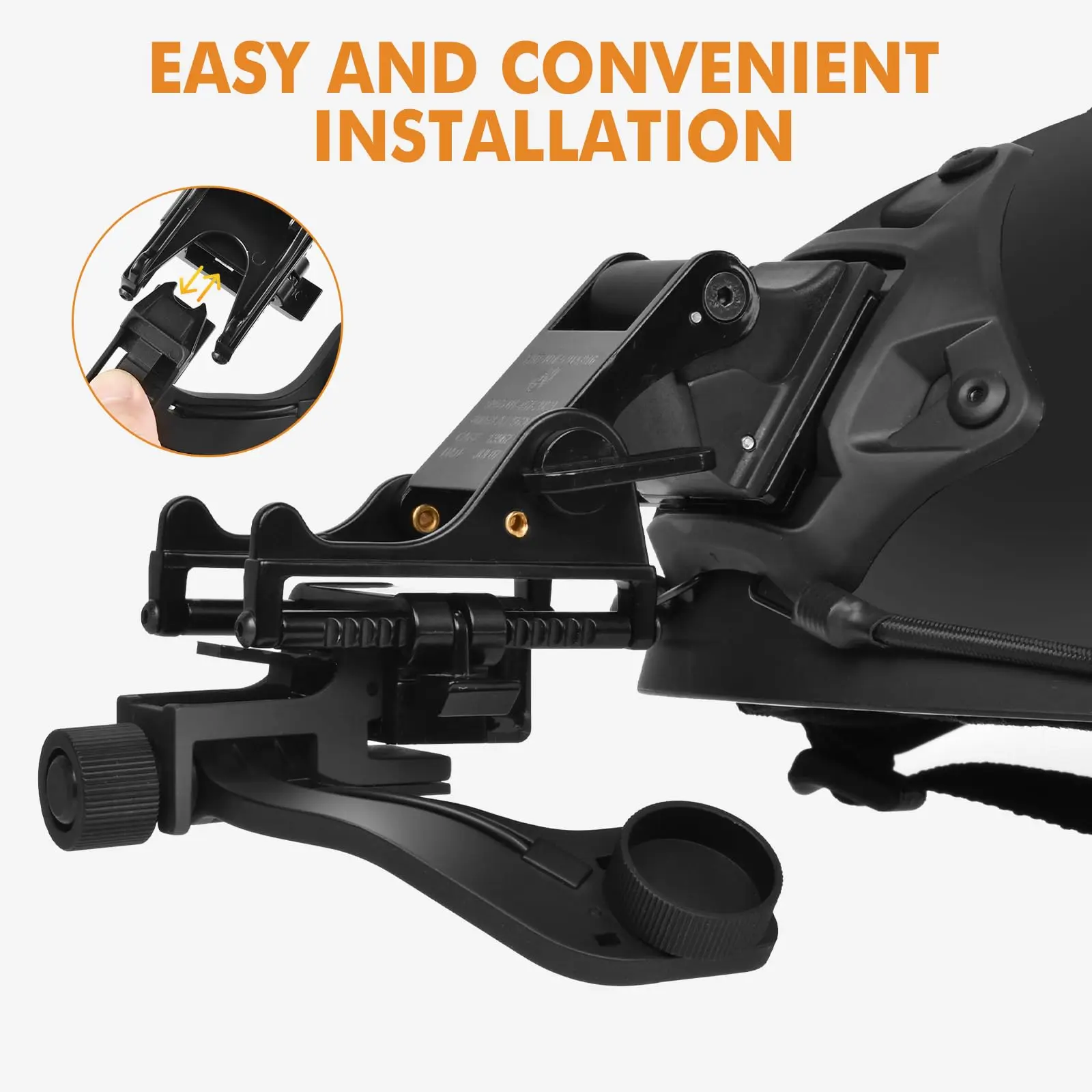 Soporte de visión nocturna BOOIU J Arm Adapt PVS-14 NVG Mount accesorios tácticos para casco rápido - imagen 5