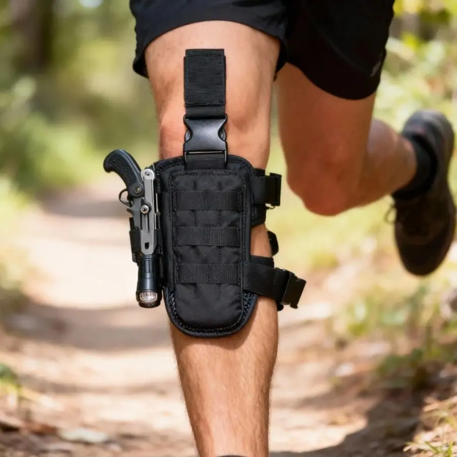 Correa de pierna táctica para exteriores, correa de accesorios para bolsa de pierna táctica CS multiusos, equipo de camuflaje realista para exteriores - imagen 3