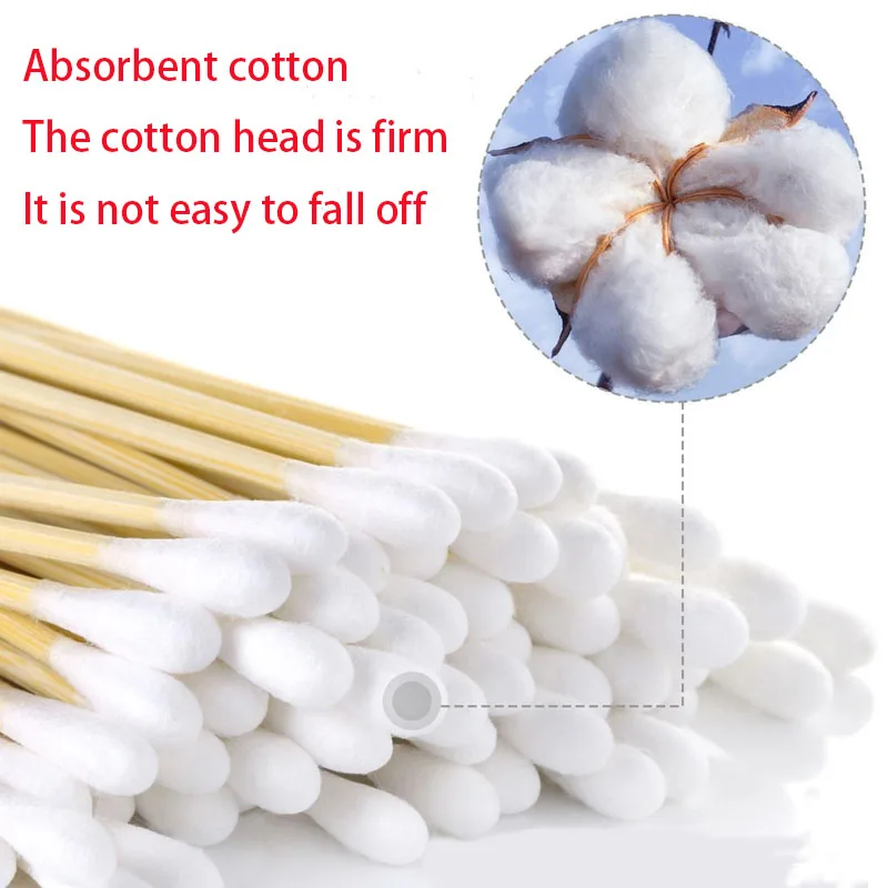 100 Uds. Hisopos de algodón de limpieza de pistola de 6 pulgadas de largo Kit de cepillo de limpieza de pistola cónica grande estera AR15 M4A1 AK47 AK74 Remington 870 Colt 1911 - imagen 5