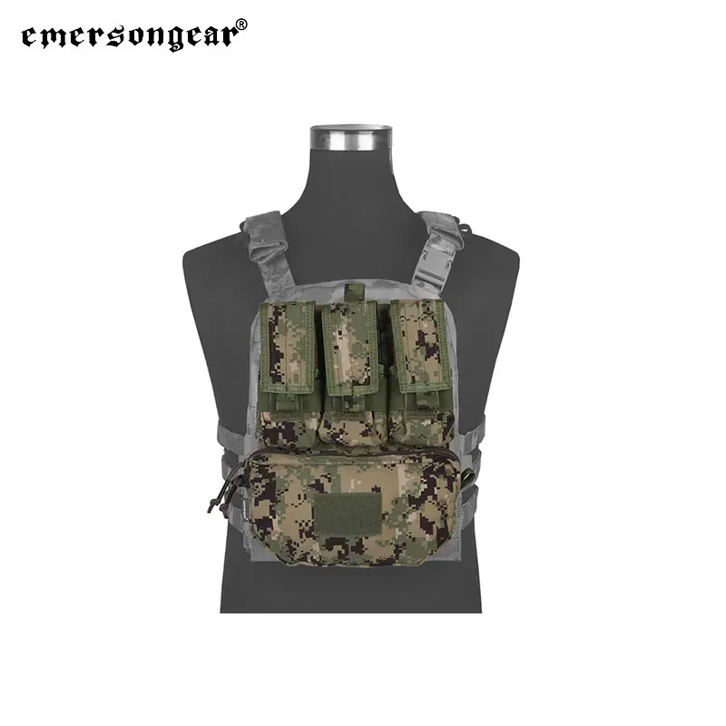 Emersongear-Chaleco de Panel trasero de asalto MOLLE táctico, bolsa portadora de munición, Panel para portador de placa, chalecos de caza EM9300