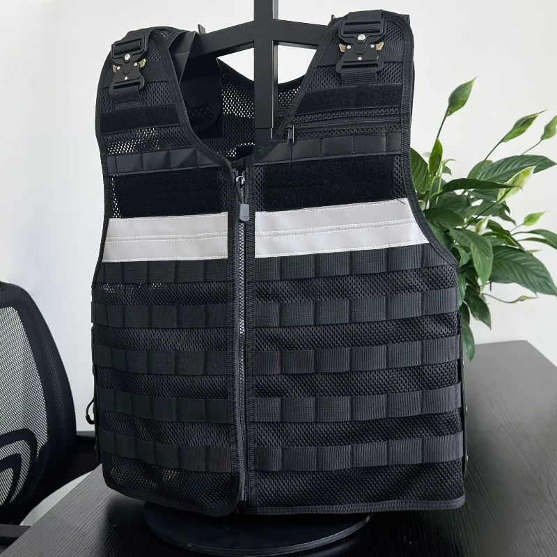 Chaleco transpirable a prueba de puñaladas de malla de reconocimiento de adiestramiento al aire libre chaleco protector completo multifuncional de liberación rápida