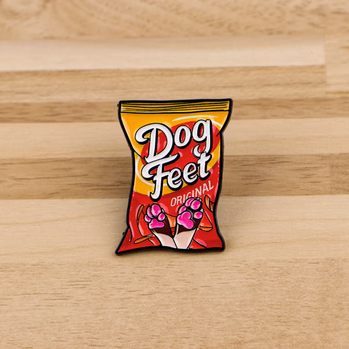 Pin esmalte patas de perro, insignia metálica para mochila - imagen 3