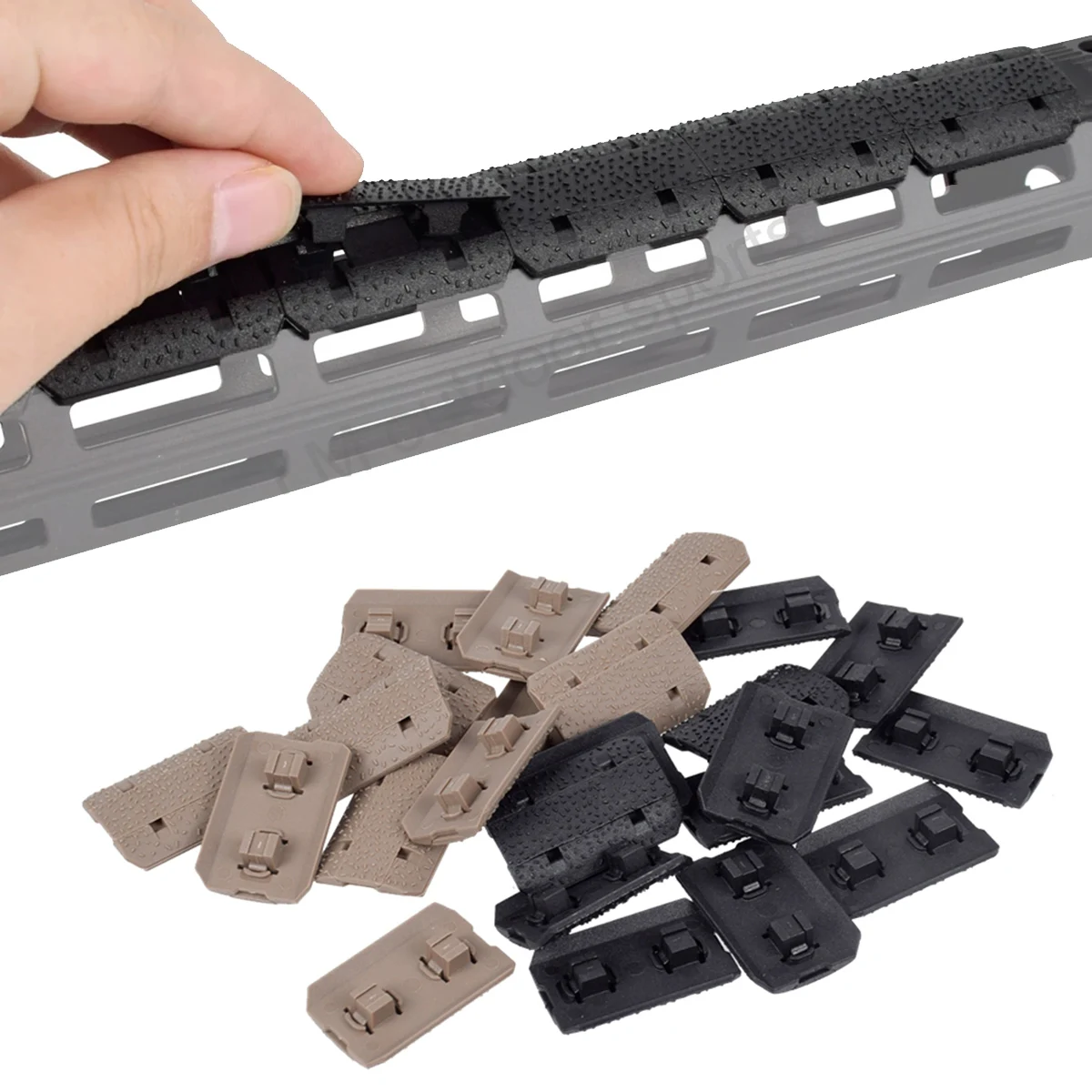 Adaptador de riel táctico, placas de montaje de cinta, 12 Uds. Para caza, Rifle, pistola, mira, 5 uds., BCM, 5,5 ", Kit de accesorios de cubierta de riel Mlok Keymod - imagen 4