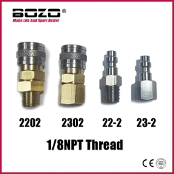 American System Foster Acoplador de desconexión rápida Enchufe macho 22-2 o 23-2 Acoplador hembra 2202, 2302, Rosca 1/8 NPT