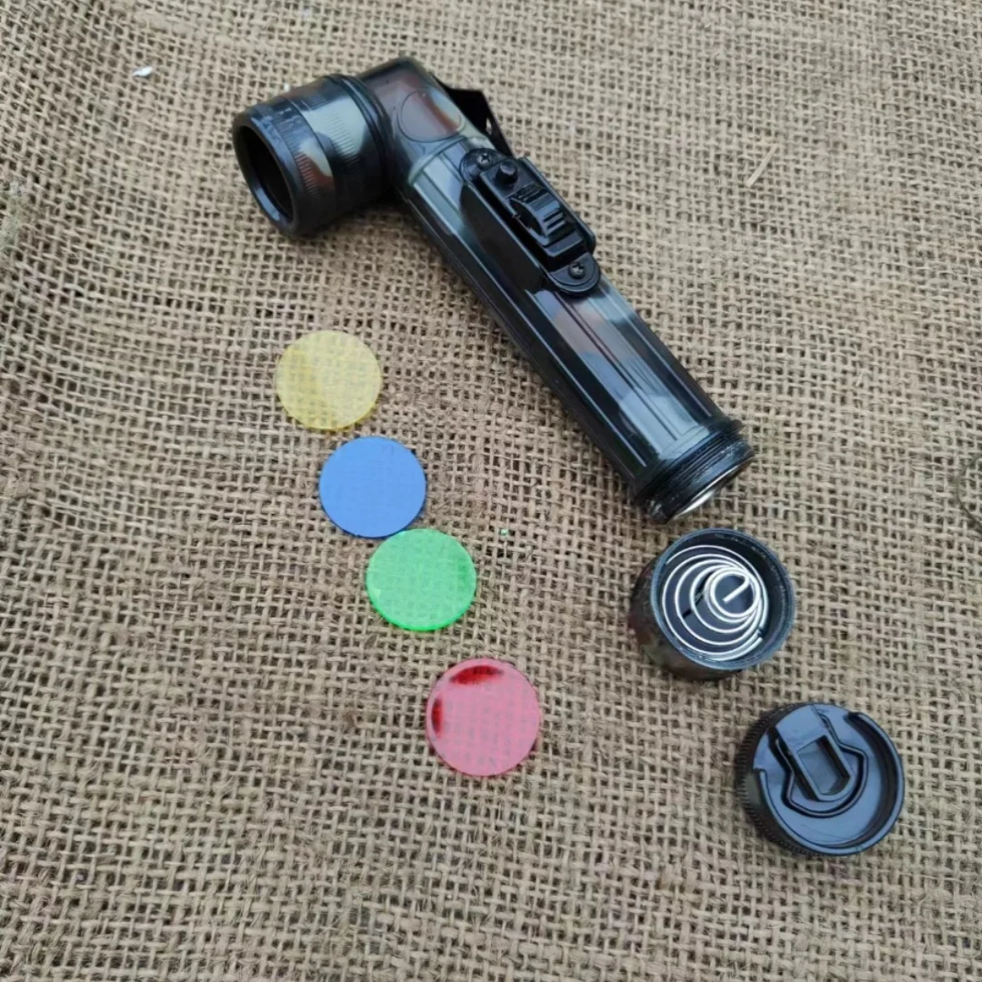 Linterna multilente de plástico tipo L, negra - imagen 2